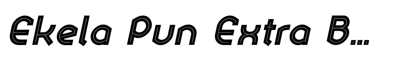 Ekela Pun Extra Bold Italic